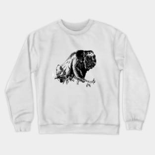 Howler Monkey Ink Drawing Crewneck Sweatshirt